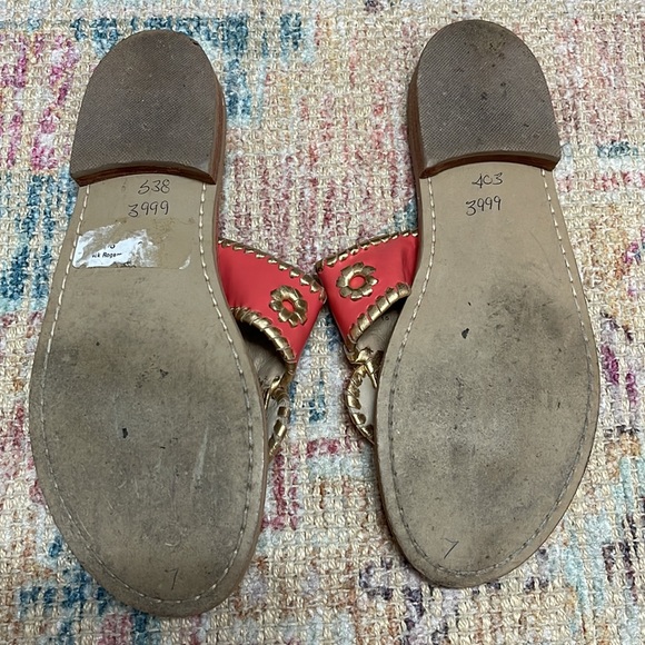 Coral Jack Roger sandals - size 7 - Picture 3 of 5